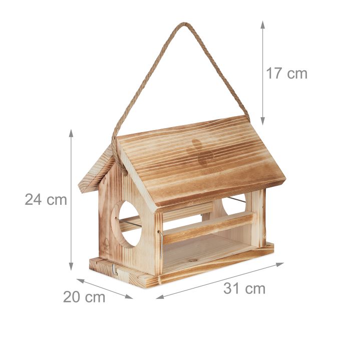 Vogelfutterhaus zum Hängen, mit Apfelspieß Vogelfutterhaus zum Hängen, mit Apfelspieß