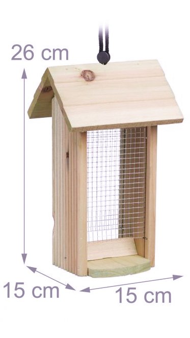 Vogelfutterspender zum Hängen, Holz Vogelfutterspender zum Hängen, Holz