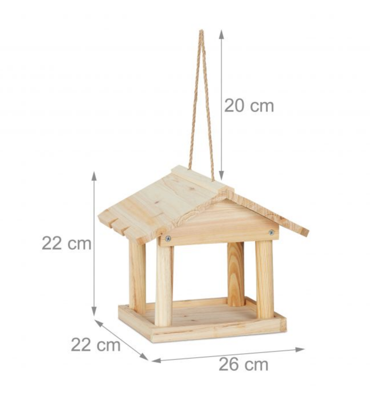 Vogelfutterhaus zum Hängen, Holz