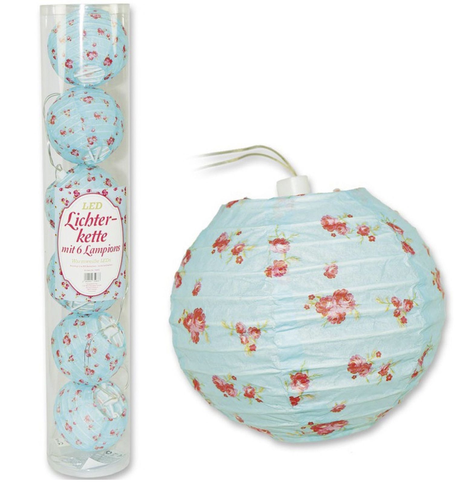 Lampion-Lichterkette, blau Lampion-Lichterkette, blau
