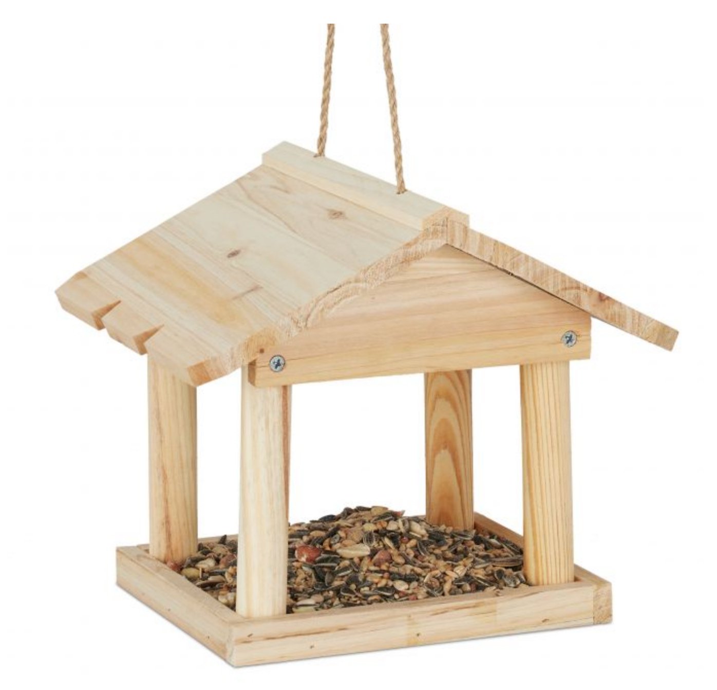 Vogelfutterhaus zum Hängen, Holz Vogelfutterhaus zum Hängen, Holz