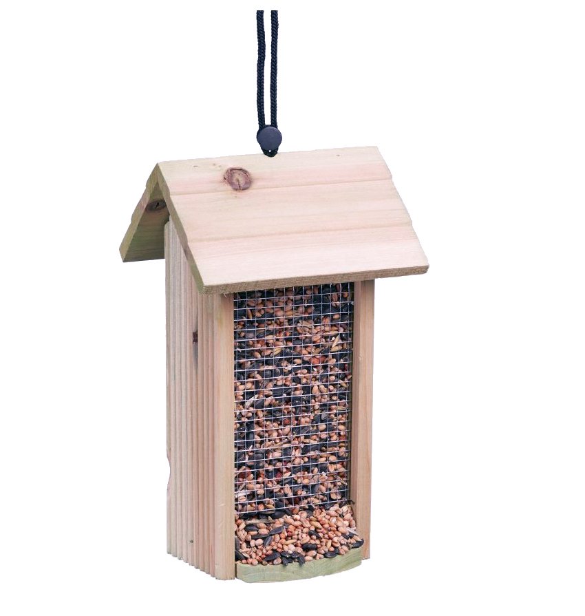 Vogelfutterspender zum Hängen, Holz Vogelfutterspender zum Hängen, Holz