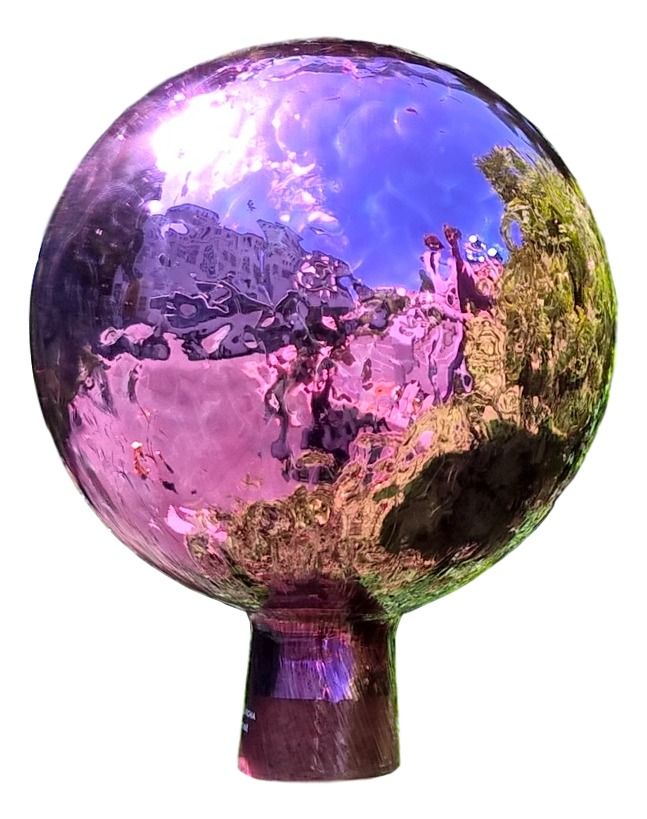 Rosenkugel 15 cm, "Pink", Glas, verspiegelt Rosenkugel 15 cm, "Pink", Glas, verspiegelt