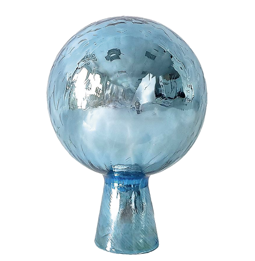 Rosenkugel 9 cm, "Ozean", Glas, verspiegelt