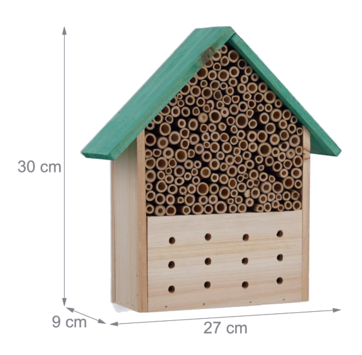 Bienenhotel mit grünem Dach Bienenhotel mit grünem Dach