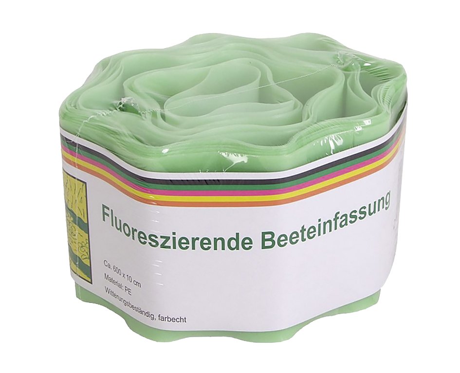 Beeteinfassung, Kunststoff, fluoreszierend Beeteinfassung, Kunststoff, fluoreszierend