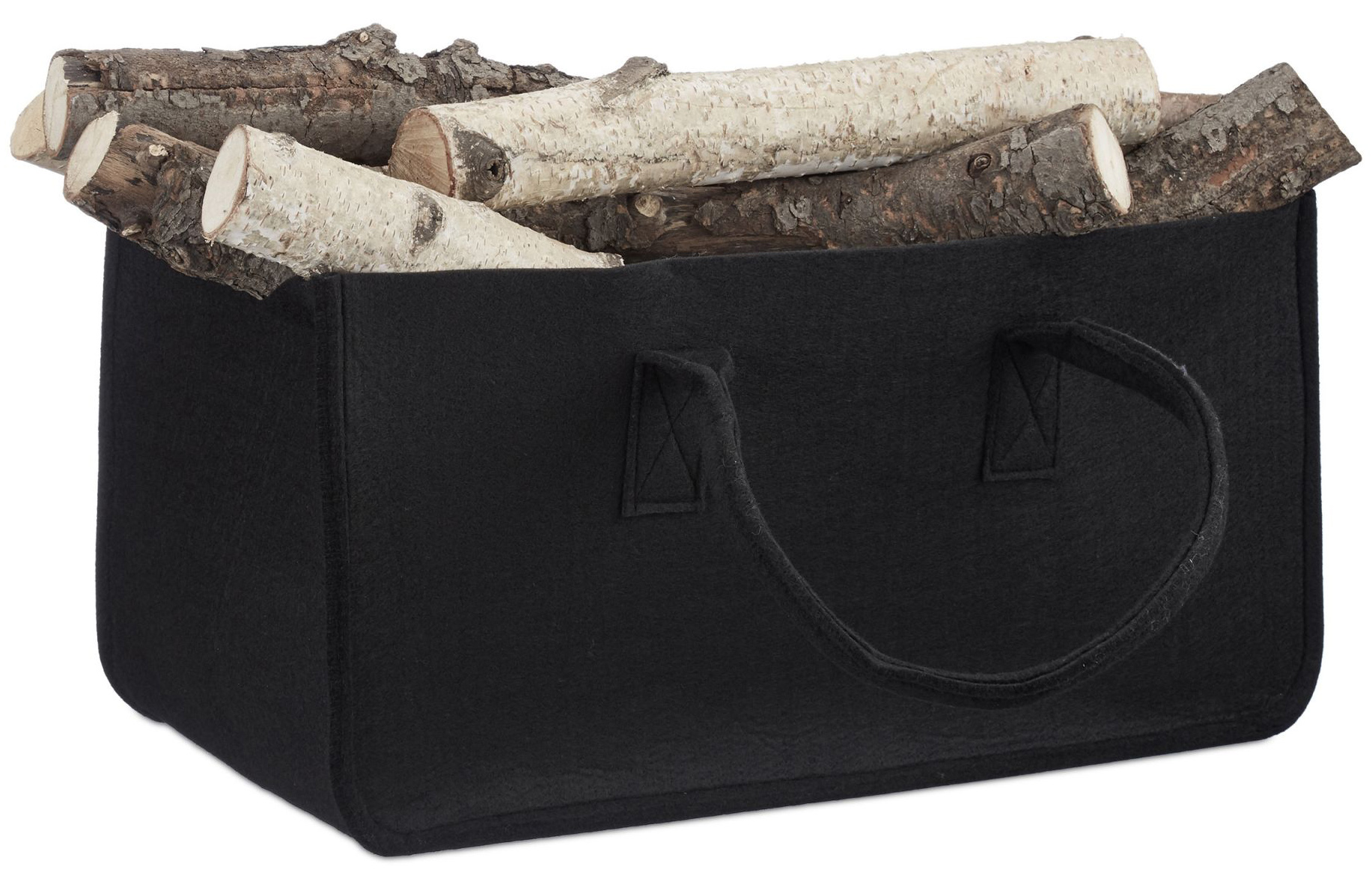 Kaminholztasche aus Filz Kaminholztasche aus Filz