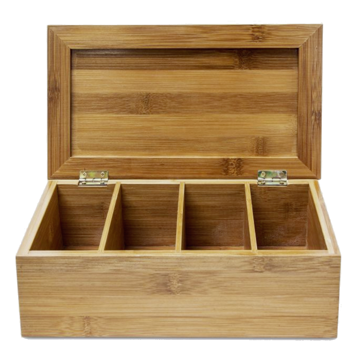 Bambus-Teebox mit 4 Fächern