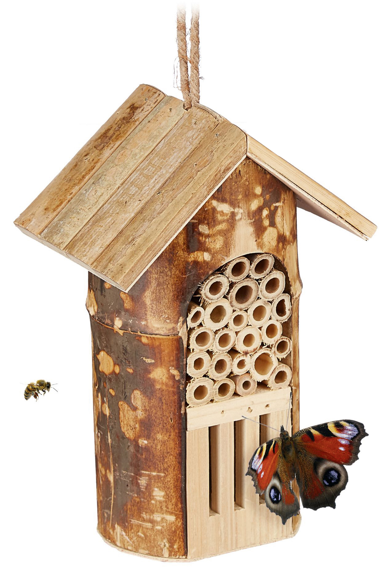 Insektenhotel "Baum", für Bienen und Schmetterlingen