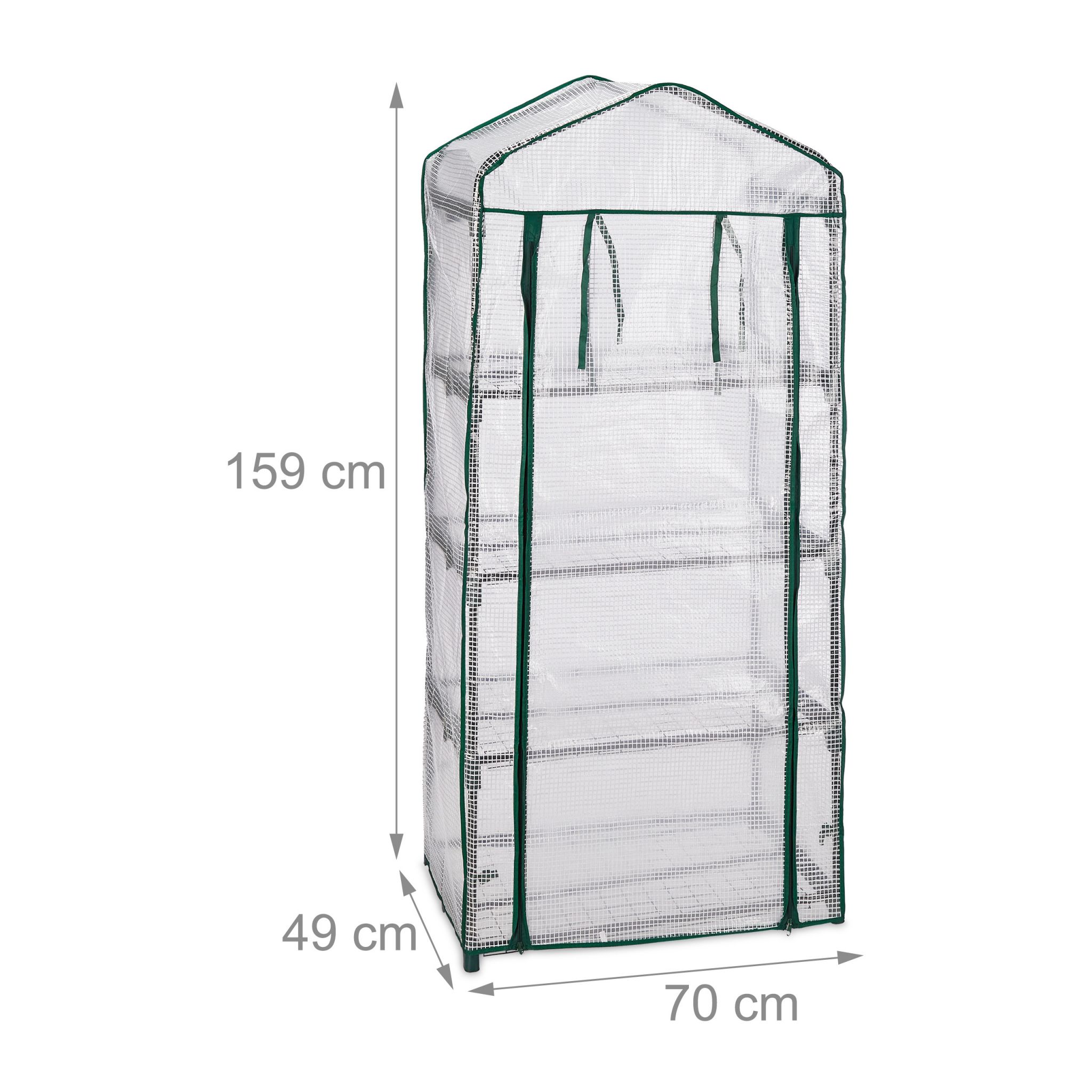 Foliengewächshaus 4 Etagen, transparent Foliengewächshaus 4 Etagen, transparent