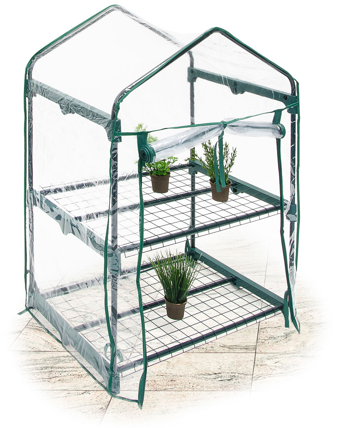 Foliengewächshaus 2 Etagen, transparent