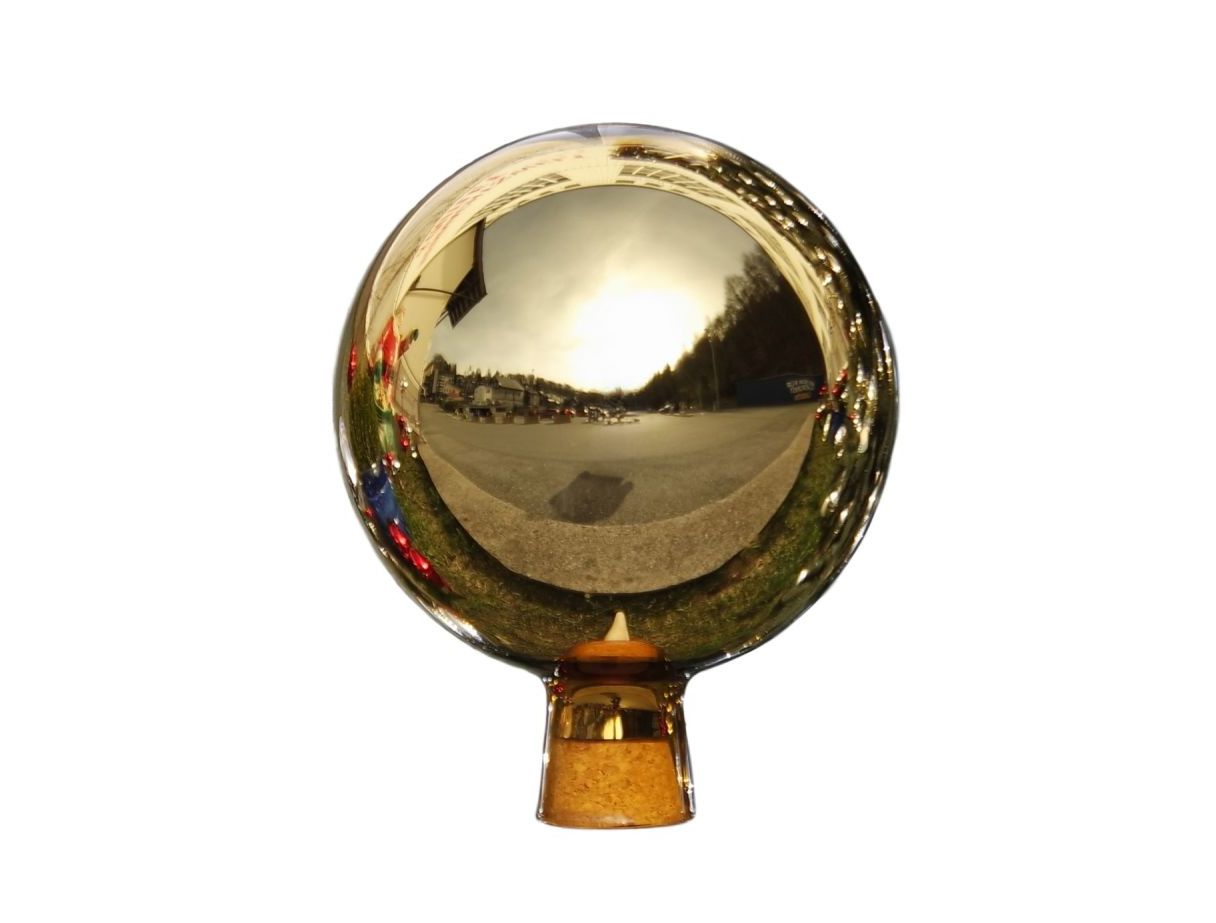 Rosenkugel 15 cm, "Gold", Glas, verspiegelt Rosenkugel 15 cm, "Gold", Glas, verspiegelt