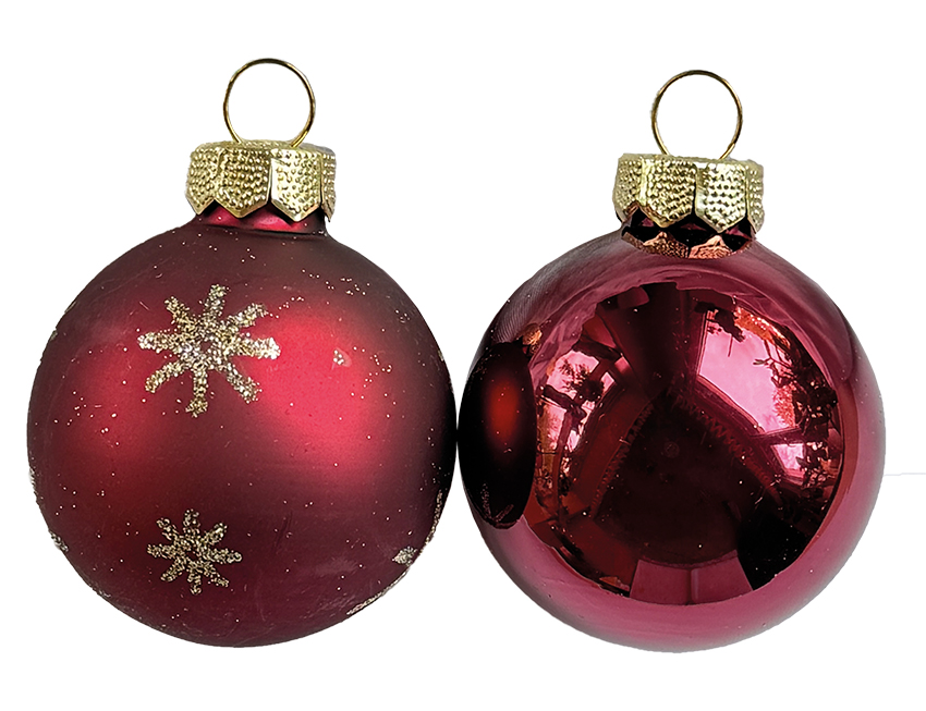 Christbaumschmuck, Kugel-Set 12 Stk., Purpur-Rot Christbaumschmuck, Kugel-Set 12 Stk., Purpur-Rot