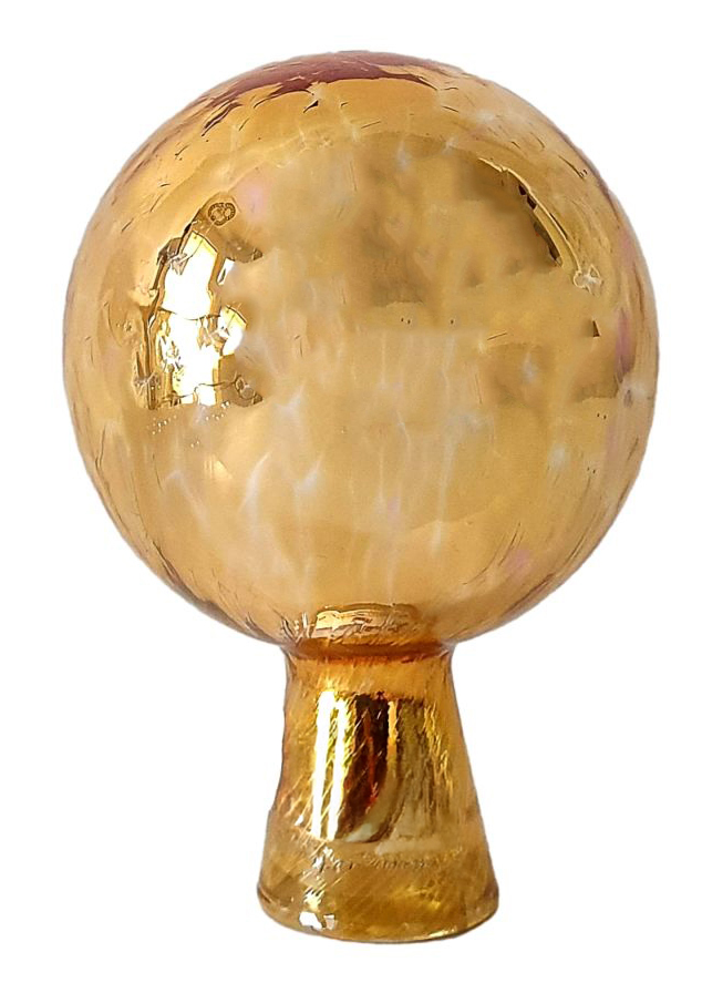Rosenkugel 9 cm, "Bernstein", Glas