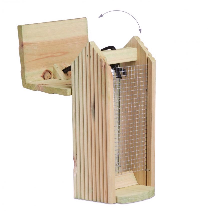 Vogelfutterspender zum Hängen, Holz
