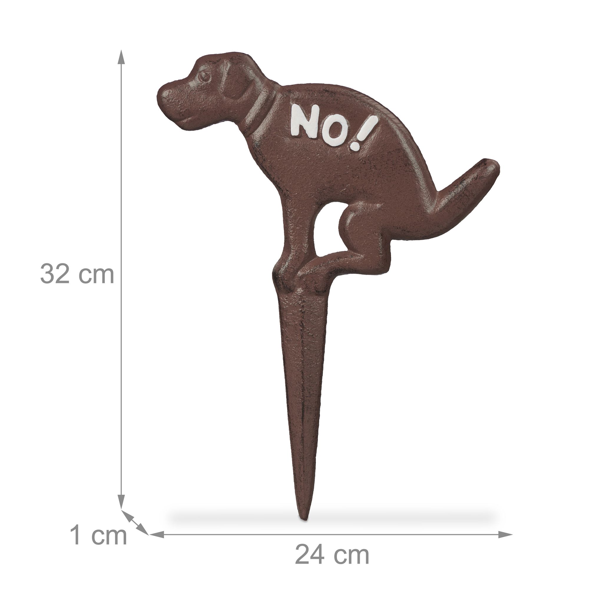 Gusseisen-Schild gegen Hundekot