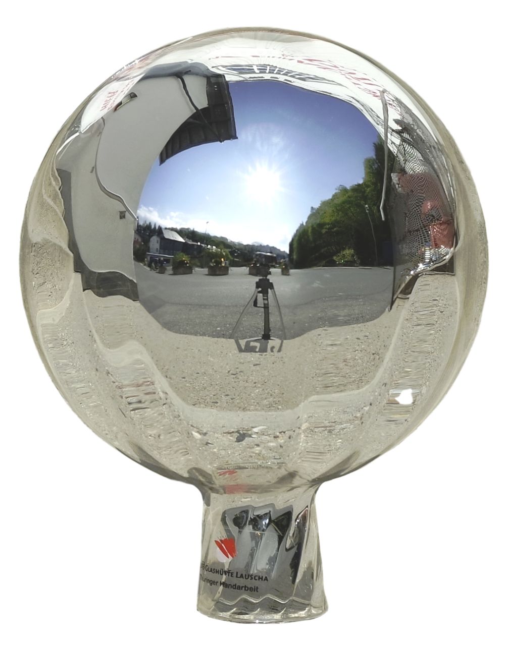 Rosenkugel 15 cm, "Silber", Glas, verspiegelt Rosenkugel 15 cm, "Silber", Glas, verspiegelt