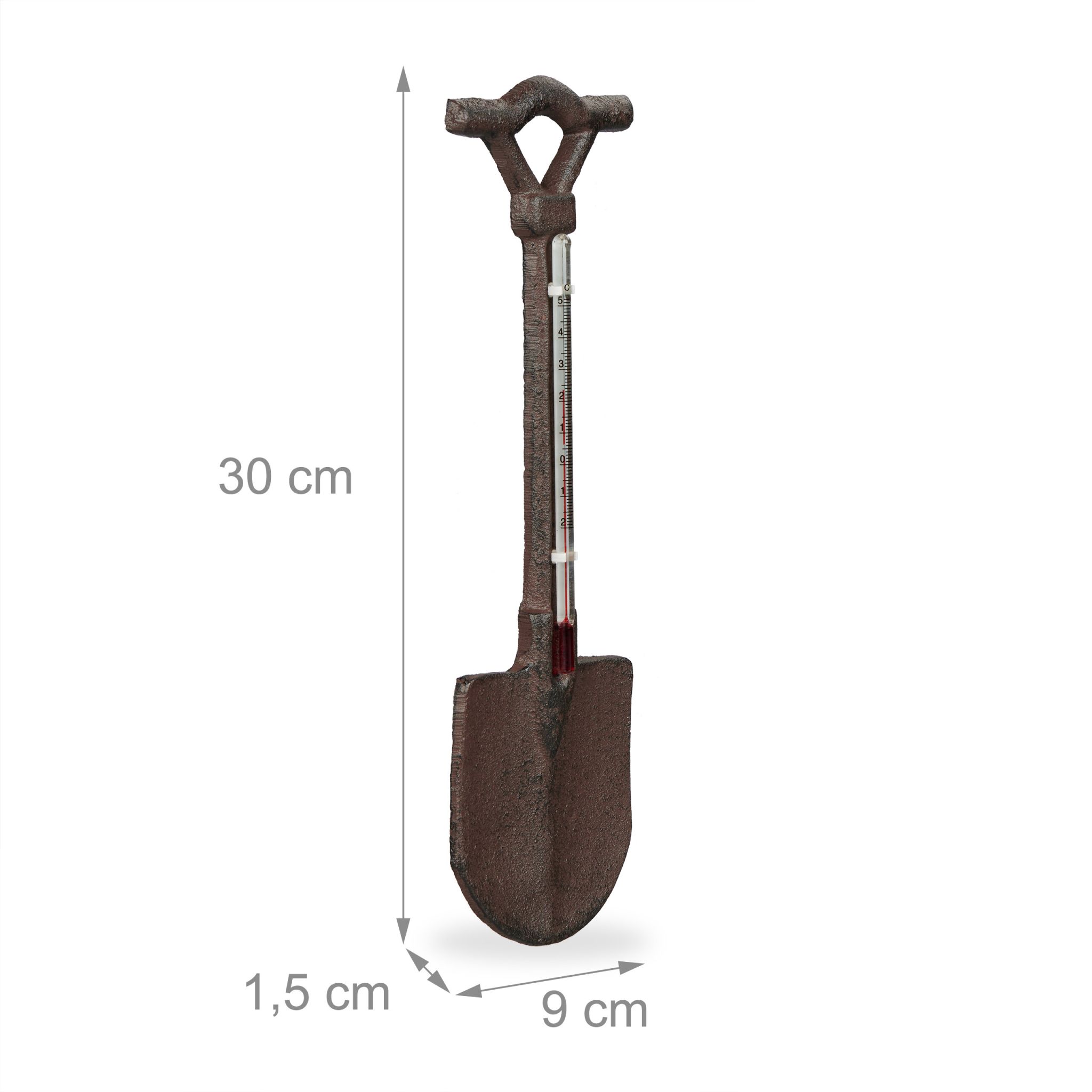 Gusseisen-Außenthermometer "Spaten"