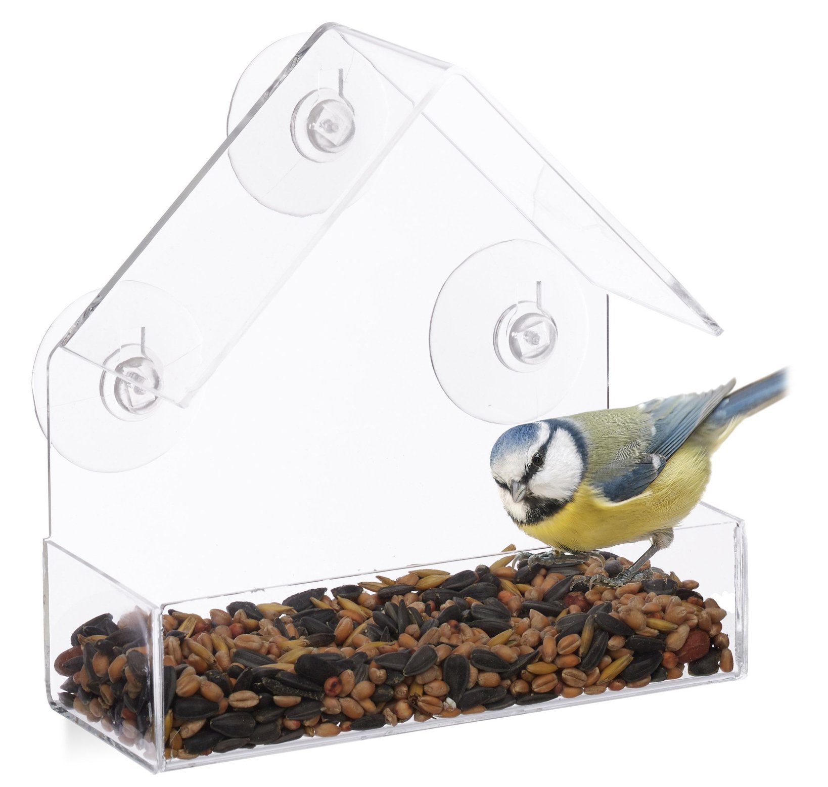 Vogelfutterhaus fürs Fenster, Giebeldach