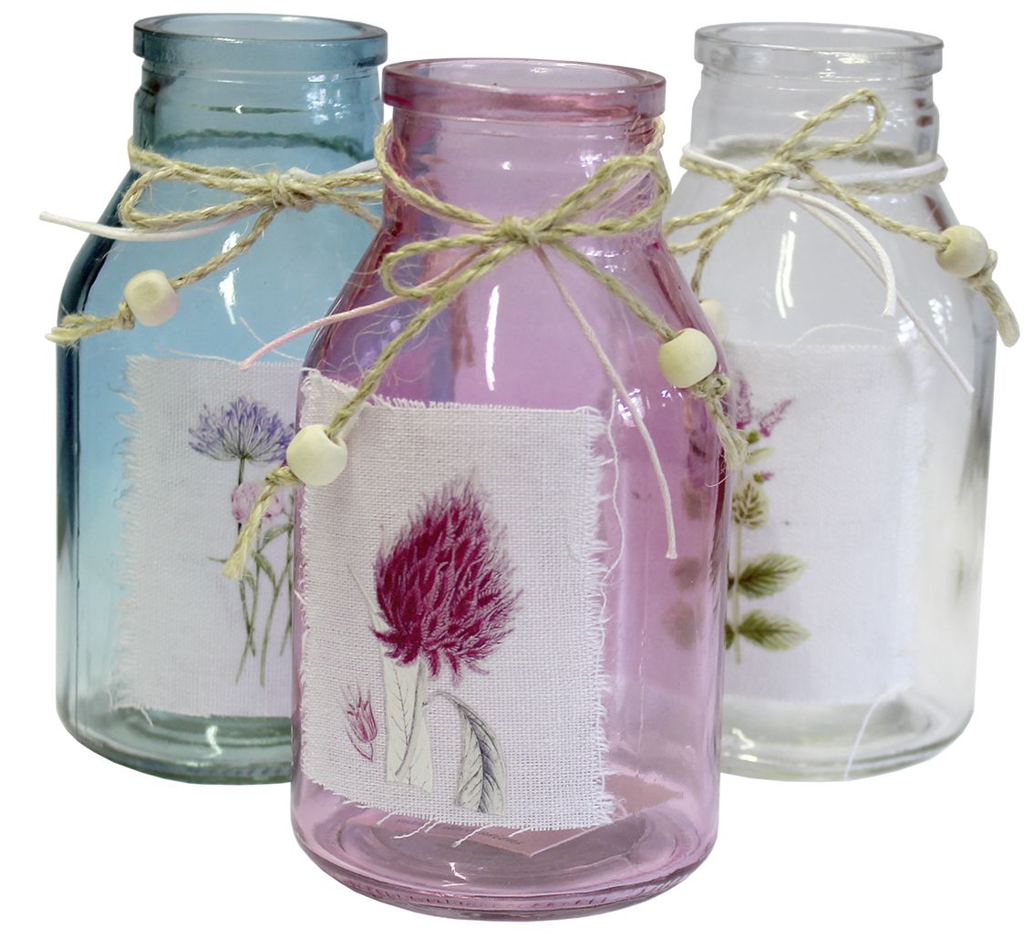 Buntes Glasflaschenset Buntes Glasflaschenset