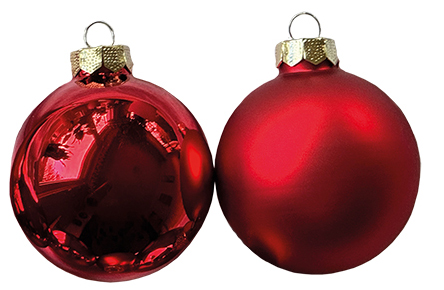 Christbaumschmuck, Kugel-Set 15 Stk., Rot, Glas