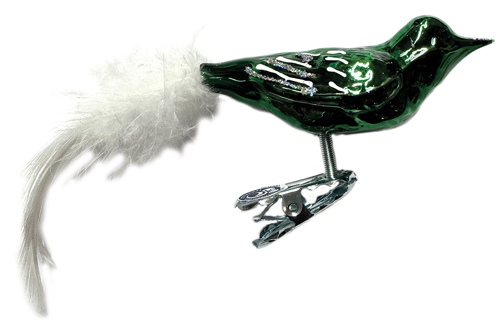 Glasvogel "Grün", Deko